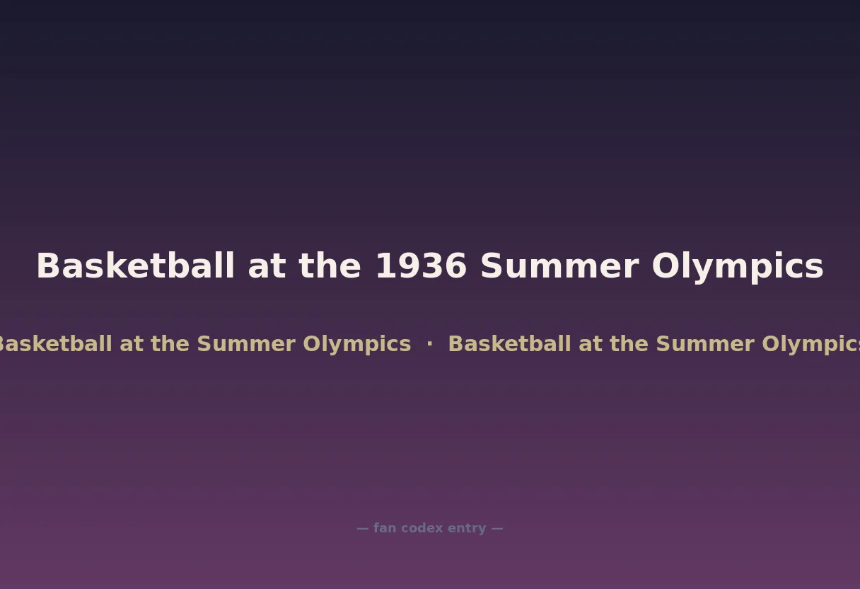 Basketball at the 1936 Summer Olympics