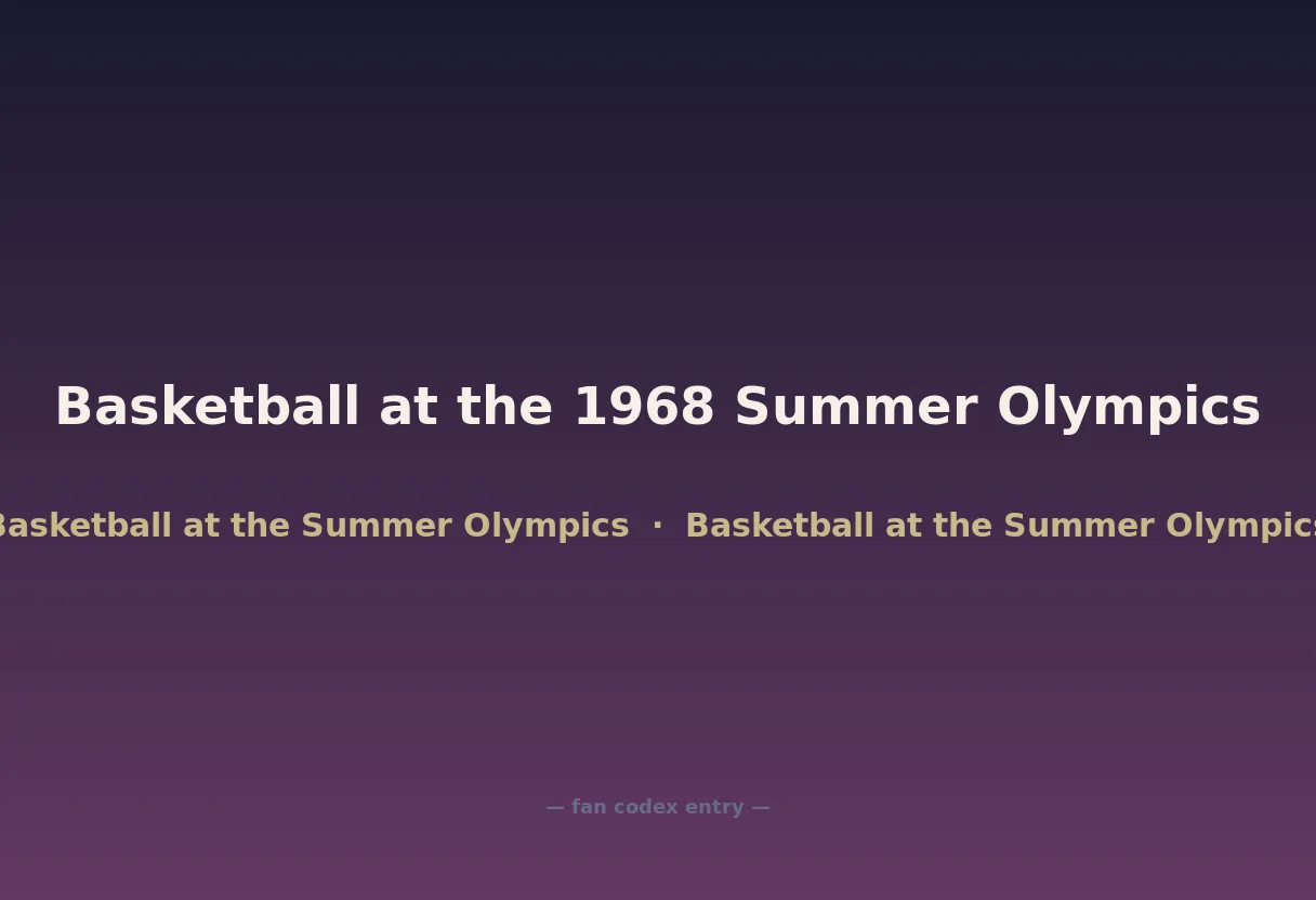 Basketball at the 1968 Summer Olympics